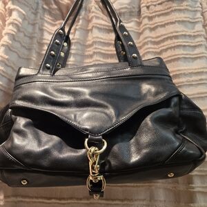Botkier Black Leather Purse with Gold Hardware